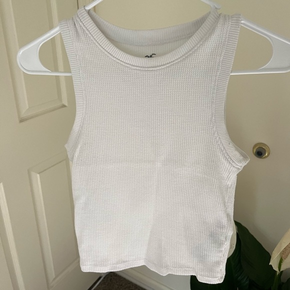 White Ribbed Tank Top - Picture 1 of 3